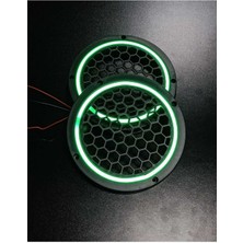 Özgürce 16CM Yeşil Neon Işıklı Hoparlör ve Midrange Kapağı 1 Takım (2 Adet)