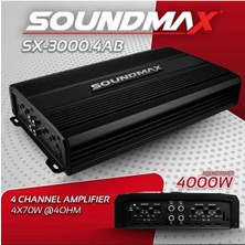 Özgürce SX-3000.4AB 4000W 4 Kanal Profesyonel Oto Anfi Güç Sistemi