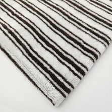 Kaf Kumaş Bambulu Havlu Kumaş | %40 Bambu %40 Pamuk %20 Polyester | Çikolata Kahve Çizgili
