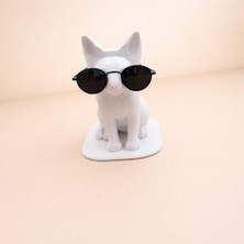 3D Baskı Kedi Figürlü Hediyelik Gözlük Standı 15 cm Masaüstü Dekor