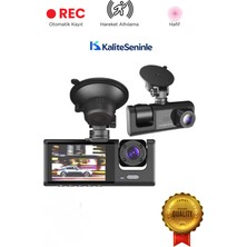 Özgürce 3 Kameralı Araç Içi LCD Ekranlı Gece Görüşlü Kamera Seti