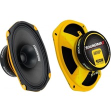 Özgürce Yüksek Güçlü 6x9 Oval Oto Midrange Hoparlör Çifti, Metal Kapaklı, 800W