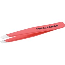 TWEEZERMAN Mini Slant Tweezer Geranium - Mercan Cımbız