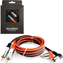 Özgürce Yüksek Kaliteli Profesyonel Oto Amfi Rca Kablo, 5 Metre, Bakır, Silikonlu