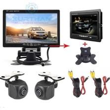 Özgürce 7 Inç Monitör ve 2 Adet 170° Geniş Açılı Araç Kamera Seti