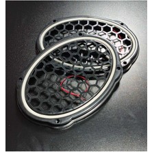 Özgürce Oval 6x9 Neon Beyaz Işıklı Plastik Hoparlör Kapağı, Vidalı, 2 Adet