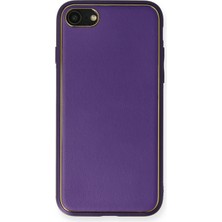 Storozde Newface Iphone 7 Kılıf Coco Deri Silikon Kapak - Mor
