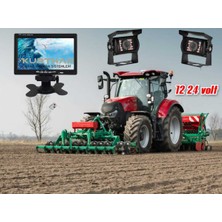 Özgürce 7 Inç Monitör ve Çift Kamera Sistemi, Traktör ve Biçerdöver Için