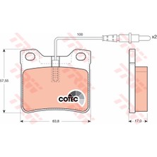 APETECH DİSK BALATA ARKA AC0581134D VİTO (96-03) FİŞLİ 108D 110D 113 SPRINTER 208D 210D