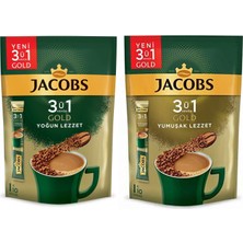 Jacobs 3ü1 Arada Gold 10 Lu Yoğun ve Yumuşak Lezzet 2 Li Karma Paket