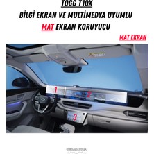 Özgürce Togg T10X Mat Ekran Koruyucu, Bilgi Ekran ve Multimedya Uyumlu