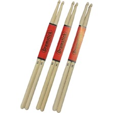 Ms Müzik Baget 5A Profesyonel Saglam Ust Kalite 3 Cift Bateri Cubugu