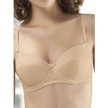 809- Ince Destekli Jakarlı Sütyen-Soft Cup Underwired  Bra