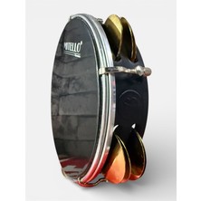 Ms Müzik Arap Fasil Tefi Profesyonel Carbon Siyah Renk Kasnak Siyah Film Zilli Tef