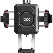 Bix BMPH04 Ayna Bağlantılı 360° Ayarlanabilir Titreşim Önleyici Motosiklet & Bisiklet Telefon Tutucu