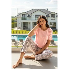 Remsa Kadın Kısa Kol Suprem Pijama Takımı 0262 Pembe