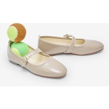 Tonny Black Kadın Vizon Kadın Üstten Kemerli Tokalı Rahat Günlük Babet