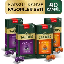 Jacobs Kapsül Kahve Favoriler Seti 40'lı Nespresso Uyumlu Alüminyum Kapsül Kahve (7 ve 8)