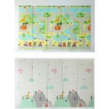 Bebebao Doğa Keşif Yolu ile Minik Kaşifler Gökyüzü ve Dağ Rotaları Katlanabilir Oyun Matı 200X130X1 cm