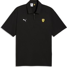 Puma Ferrari Cloudspun Siyah Erkek Polo Tshirt