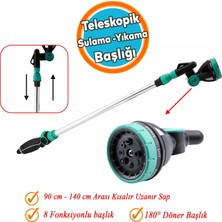 Nzb Uzayabilen Teleskopik 8 Fonksiyonlu Sprey Çubuğu Araba Yıkama Bahçe Sulama Temizleme Tabancası