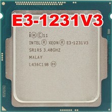 Intel Xeon E3-1231V3 SR1R5 3.4ghz 8mb LGA1150 Quad Core Tray Işlemci