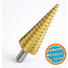 Nzb 4-32 mm Kademeli Matkap Ucu Metal Ahşap Plastik Delme Aparatı Profesyonel Kullanım Uzun Ömürlü