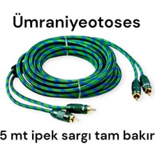 Özgürce 5m Forx Tam Bakır Amfi Rca Kablosu Ipek Sargı Parazitsiz Performans