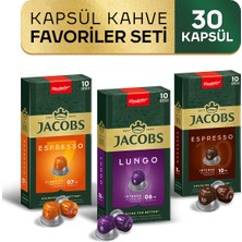 Jacobs Kapsül Kahve Favoriler Seti 30'lu Nespresso Uyumlu Alüminyum Kapsül Kahve (7,8 ve 10)