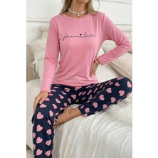 Madame Clara Kalp Desenli Uzun Kollu Kadın Pijama Takımı