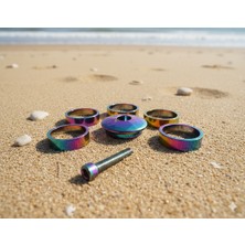 ÖREL Bisiklet Spacer Set Raınbow Renkli Gidon Bogazı Spacer Seti Bisiklet Furş Spacer  Paket