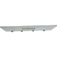Nurkan ETEJER CAMI 8 MM X 500 MM (ENİ 12 CM) - 4 ADET MONTAJ KROM AYAĞI DAHİL