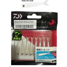 Daiwa Gekkabijin Chibi Roll 1.7inch 4cm Lrf Silikon Yem 8 Adet Pearl Dot Glow