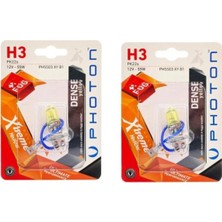 Özgürce H3 Xtreme Yellow Limon Sarısı Far Ampülü Takımı 2'li, Parlak ve Enerjik Görünüm