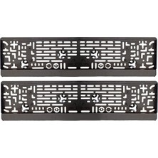 Özgürce Dikdörtgen Plastik Oto Plakalık Çıtalı Plaka Altlığı Takım, 2 Adet