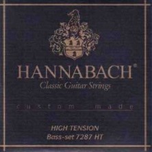 Hannabach 7287HT Klasik Gitar 3'lü Bas Tel Seti (Profesyonel - Yedek Bas Takımı) | High Tension (Sert), Sadece 4-5-6. Teller (E-A-D), Gümüş Kaplama Özel Sarım,ölçüler: 4/4 Standart Klasik Gitar Uyumlu