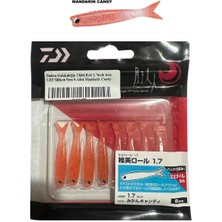 Daiwa Gekkabijin Chibi Roll 1.7inch 4cm Lrf Silikon Yem 8 Adet Mandarin Candy