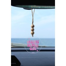 Özgürce Pembe Renkli Araba Dikiz Aynası Süsü, Şık ve Eğlenceli Dekorasyon