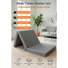 Dizanor Katlanır Micro Cotton Sünger Yer Yatağı ve Minderi 10 cm 18 Dns Orta Sertlik Sünger