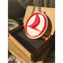 Özgürce Türk Hava Yolları Pleksi Logo Dikiz Aynası Süsü Aksesuar