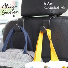 Atay Garage Araç Koltuk Başlığı Askısı (4 Adet) Çanta ve Poşet Tutucu Pratik Araba Aksesuarı