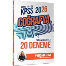 Yediiklim Yayınları Yediiklim 2026 Kpss Genel Kültür Coğrafya Tamamı Çözümlü 20 Deneme Ramazan Kocakaya
