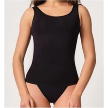 Giyim Siyah Kadın Dikişsiz Atlet Korse - 776