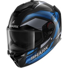 0329 Shark Spartan Gt Pro Rıtmo Carbon Kapalı Kask Siyah Mavi