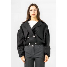 La Pante Kadın Ceket Bomber Ceket Trençkot Kruvaze Astarlı Düğmeli