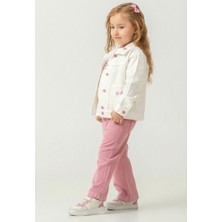 Alg KIZ ÇOCUK ÇİÇEK İŞLEMELİ BAYRAMLIK 3'LÜ TAKIM