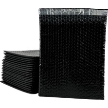 Tify Siyah Bantlı Kapaklı Baloncuklu Torba, Balonlu Patpat Torba 15Cm(En)X20Cm(Boy)+5Cm(Kapak) 250 Adet