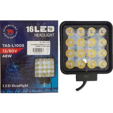 Özgürce 16 Ledli Çalışma Lambası 12/80V 48W, Dayanıklı ve Parlak Aydınlatma Sağlar