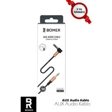 Bomer Premium Aux Audio Kablo – Yüksek Ses Kalitesi