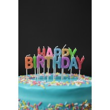 Deniz Party Store Mum Happy Bırthday Simli Kürdanlı Set Karışk Renk